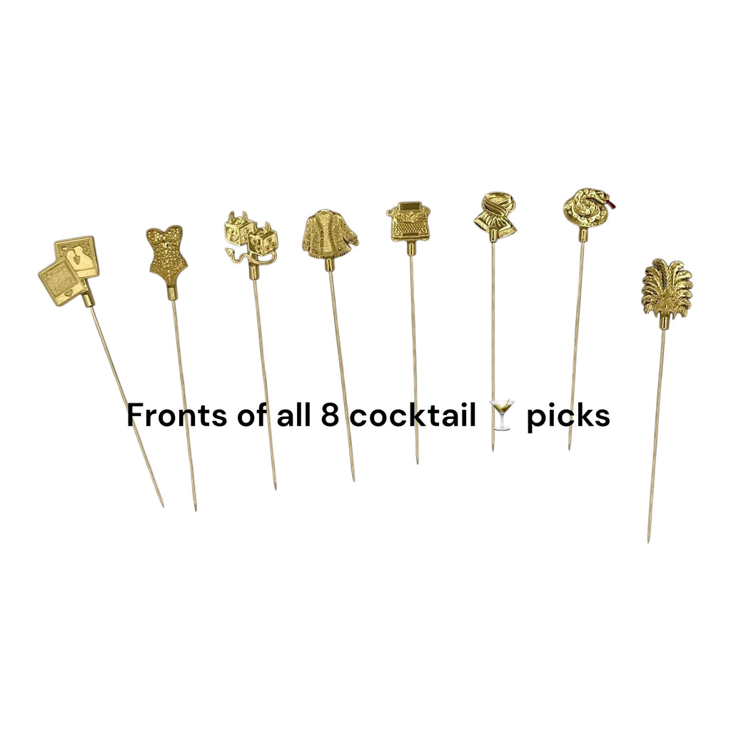 Gold Cocktail Picks Inspired by Taylor’s Album Eras | Choose Your 4-Pick Gift Set | Martini Picks | Food Picks | Keepsake