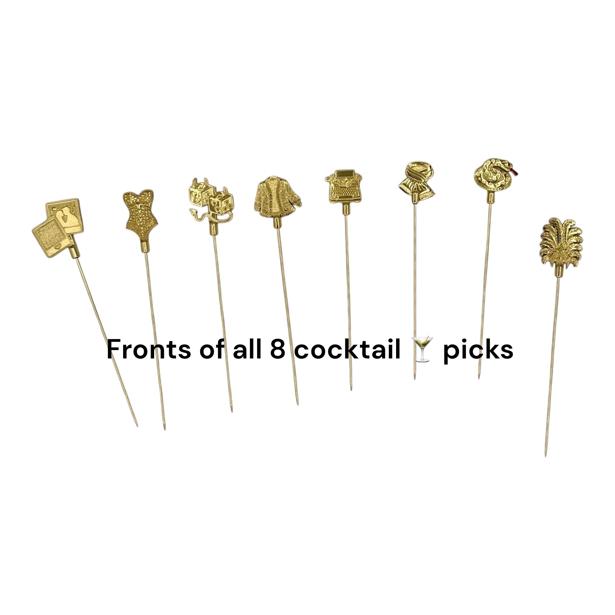 Gold Cocktail Picks Inspired by Taylor’s Album Eras | Choose Your 4-Pick Gift Set | Martini Picks | Food Picks | Keepsake