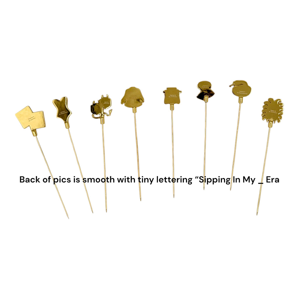 Gold Cocktail Picks Inspired by Taylor’s Album Eras | Choose Your 4-Pick Gift Set | Martini Picks | Food Picks | Keepsake