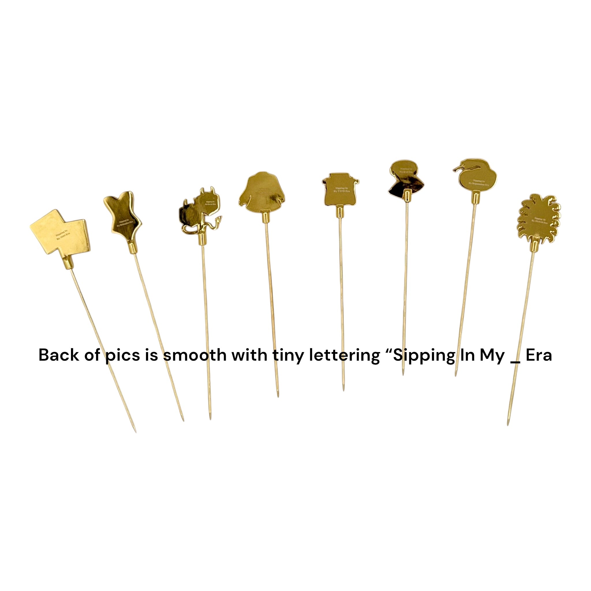 Gold Cocktail Picks Inspired by Taylor’s Album Eras | Choose Your 4-Pick Gift Set | Martini Picks | Food Picks | Keepsake